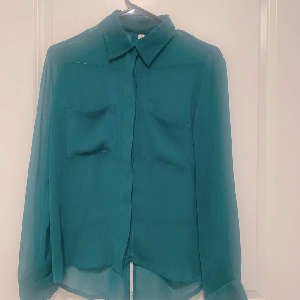 Sheer Green Blouse